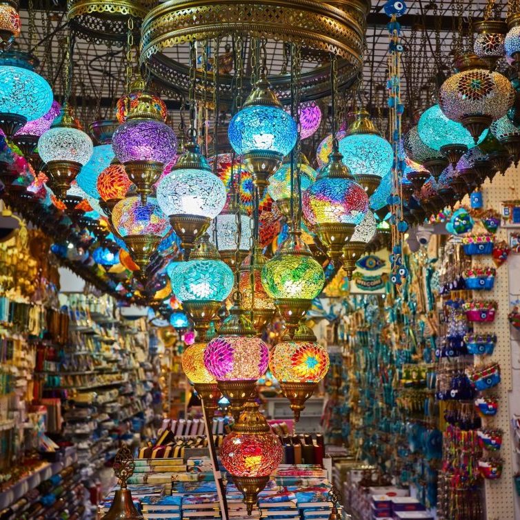 mosaic lamps commonly found in Turkey. Colourful mosaic lamps commonly found in Turkey.